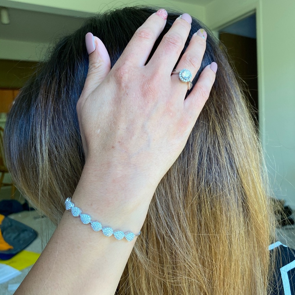 Zircon Bolo Bracelet in Sterling Silver 925